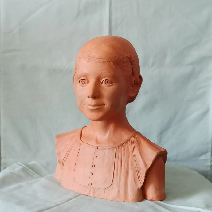 sculpture petite fille buste