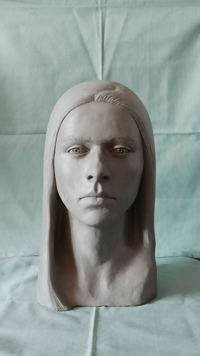 sculpture tête adolescent