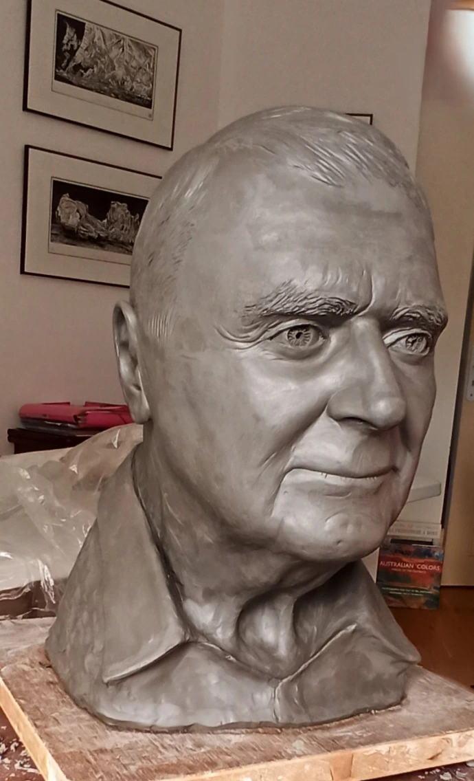 sculpture portrait homme âgé
