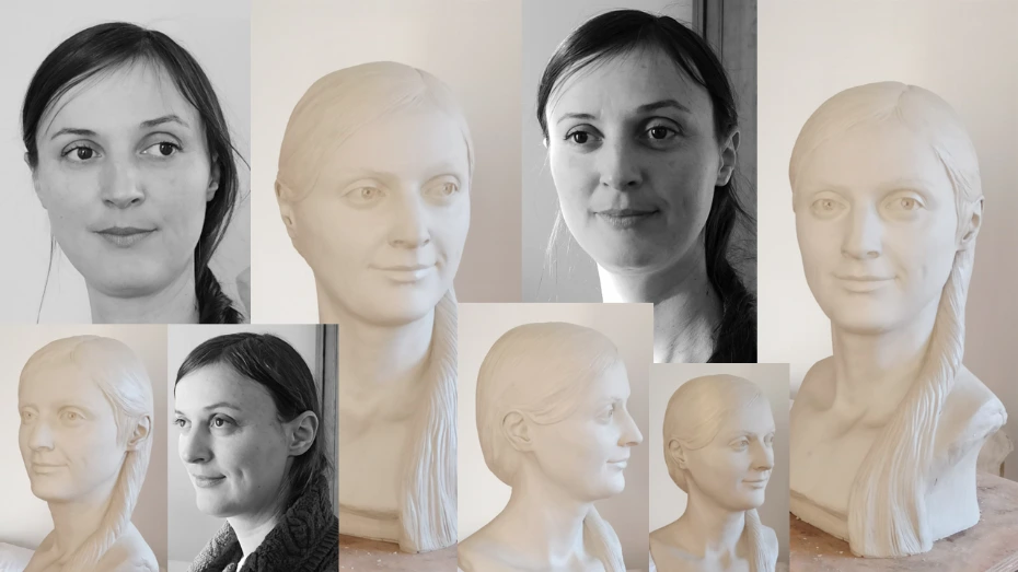 artiste sculpture portrait statue Géraldine Griffon du Bellay terminé geraldinegriffondubellay sculpture