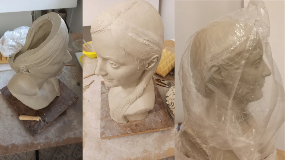 artiste sculpture portrait statue Géraldine Griffon du Bellay vidage geraldinegriffondubellay sculpture